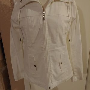 White Lightweight Jacket w/lining Sz S NWT